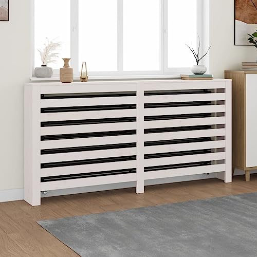 NQJIBUE Artikel-Radiatorabdeckung weiß 169x19x84cm Massivholz Kiefer Haushaltsgerätezubehör Heizkörper Zubehör von NQJIBUE