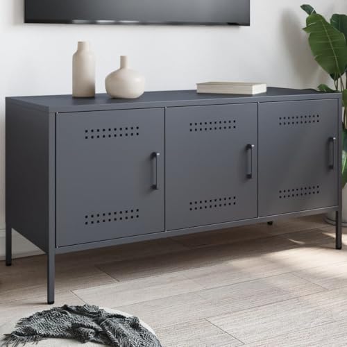 NQJIBUE Artikel-TV-Schrank Anthrazit 100,5x39x50,5 cm Stahl, Unterhaltungszentren & TV-Ständer NQJIBUE Artikel-TV-Schrank Anthrazit 100,5x39x50,5 cm Stahl, Unterhaltungszentren & TV-Ständer von NQJIBUE