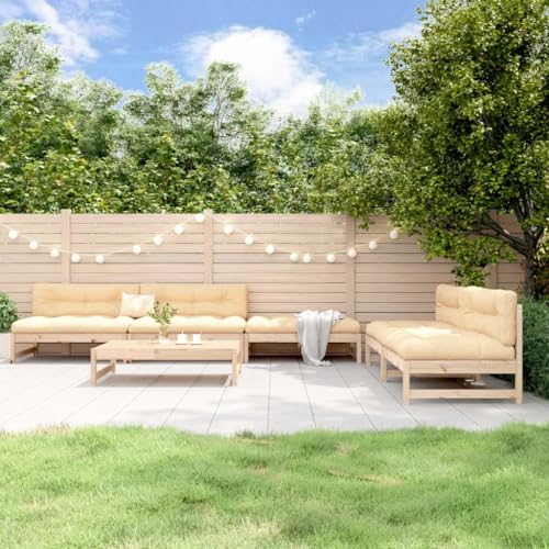 NQJIBUE Artikel: 6-teiliges Garten-Lounge-Set aus massivem Kiefernholz, Outdoor-Möbel-Set NQJIBUE Artikel: 6-teiliges Garten-Lounge-Set aus massivem Kiefernholz, Outdoor-Möbel-Set von NQJIBUE