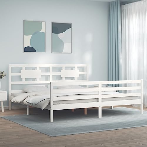 NQJIBUE Artikelbett Bettgestell ohne Matratze weiß 200x200 cm Massivholz Betten & Zubehör Betten & Bettrahmen NQJIBUE Artikelbett Bettgestell ohne Matratze weiß 200x200 cm Massivholz Betten & Zubehör Betten & Bettrahmen von NQJIBUE