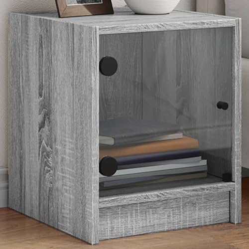 NQJIBUE Artikelschrank mit Glastür Grau Sonoma 35x37x42cm Tische, Nachttische NQJIBUE Artikelschrank mit Glastür Grau Sonoma 35x37x42cm Tische, Nachttische von NQJIBUE