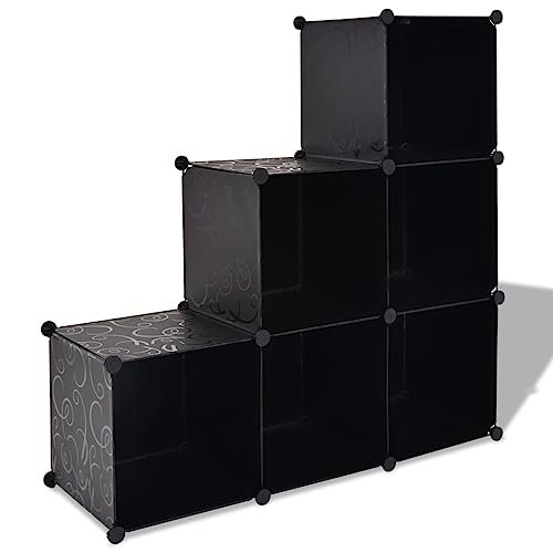 NQJIBUE Aufbewahrungswürfel Organizer mit 6 Fächern schwarz NQJIBUE Aufbewahrungswürfel Organizer mit 6 Fächern schwarz von NQJIBUE