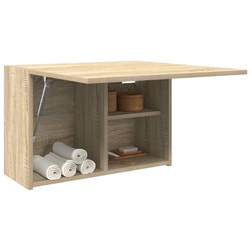 NQJIBUE Badezimmer Hängeschrank Sonoma Eiche 60x25x40cm Holzwerkstoff von NQJIBUE