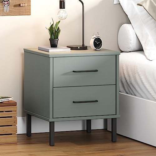 NQJIBUE Beistellschrank mit Metallbeinen, Massivholz, Kiefer OSLO, Tische, Nachttische, Grau NQJIBUE Beistellschrank mit Metallbeinen, Massivholz, Kiefer OSLO, Tische, Nachttische, Grau von NQJIBUE