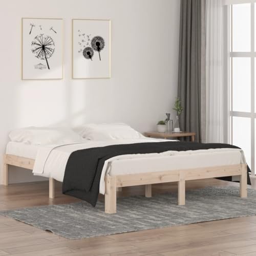 NQJIBUE Bettgestell ohne Matratze Massivholz Kiefer 140x190cm Betten & Zubehör Betten & Bettrahmen NQJIBUE Bettgestell ohne Matratze Massivholz Kiefer 140x190cm Betten & Zubehör Betten & Bettrahmen von NQJIBUE
