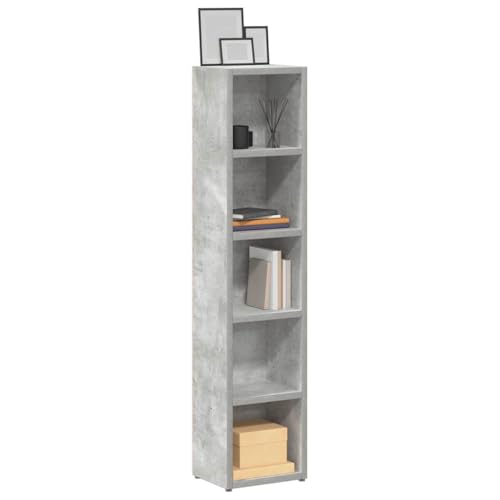 NQJIBUE CD Schränke 2 Stück Beton Grau 21x16x93,5 cm Engineered Wood von NQJIBUE