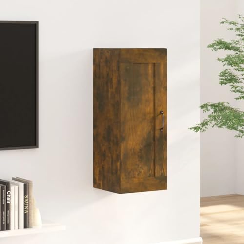 NQJIBUE Hängeschrank aus geräucherter Eiche, 35 x 34 x 90 cm, Holzwerkstoff, Schränke und Aufbewahrung, Aufbewahrungsschränke und Schließfächer von NQJIBUE