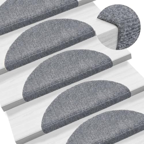 NQJIBUE Item-15 Selbstklebende Stufenmatten Nadelstanzer 56x17x3cm Hellgrau Haushaltsbedarf Treppenstufen von NQJIBUE