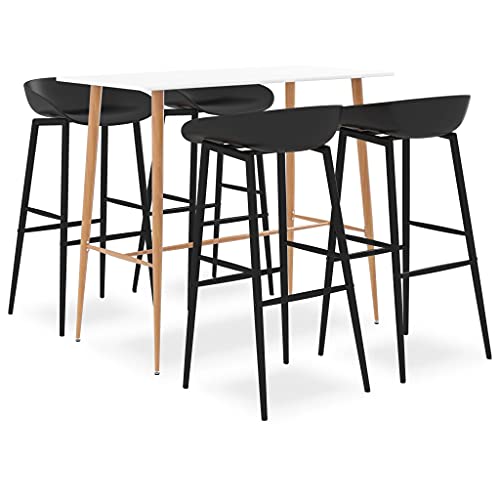 NQJIBUE Item-5 Stück Bar Set Schwarz und Weiß Möbel Set, Küche & Esszimmer Möbel Set NQJIBUE Item-5 Stück Bar Set Schwarz und Weiß Möbel Set, Küche & Esszimmer Möbel Set von NQJIBUE
