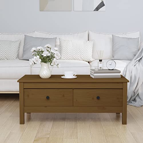 NQJIBUE Item-Coffee Tisch braun 100x50x40cm Massivholz Kiefer Tische, Akzenttische, Couchtische NQJIBUE Item-Coffee Tisch braun 100x50x40cm Massivholz Kiefer Tische, Akzenttische, Couchtische von NQJIBUE
