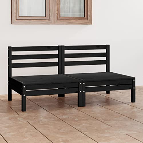 NQJIBUE Item-Garden 2-Sitzer-Sofa, schwarz, massives Kiefernholz, Outdoor-Sitzgelegenheit, Outdoor-Sofas NQJIBUE Item-Garden 2-Sitzer-Sofa, schwarz, massives Kiefernholz, Outdoor-Sitzgelegenheit, Outdoor-Sofas von NQJIBUE