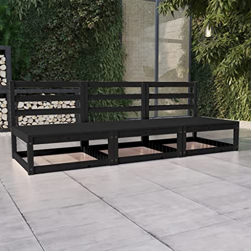 NQJIBUE Item-Garden 3-Sitzer-Sofa, schwarz, massives Kiefernholz, Outdoor-Sitzgelegenheit, Outdoor-Sofas NQJIBUE Item-Garden 3-Sitzer-Sofa, schwarz, massives Kiefernholz, Outdoor-Sitzgelegenheit, Outdoor-Sofas von NQJIBUE