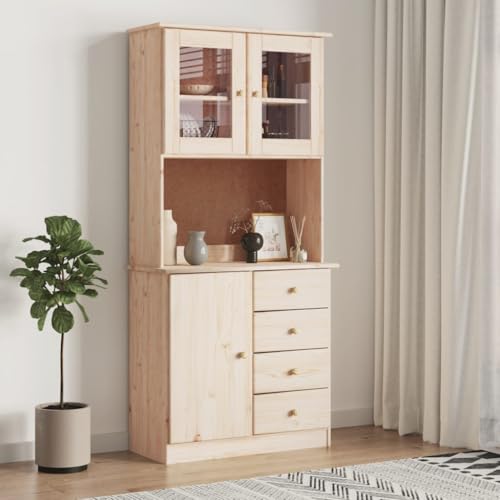 NQJIBUE Item-Highboard ALTA 77x35x165cm Massivholz Kiefer Schränke & Aufbewahrung Buffets & Sideboards NQJIBUE Item-Highboard ALTA 77x35x165cm Massivholz Kiefer Schränke & Aufbewahrung Buffets & Sideboards von NQJIBUE
