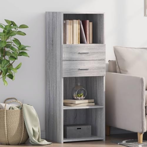 NQJIBUE Item-Highboard Grau Sonoma 45x42,5x124cm Holzwerkstoff, Schränke & Aufbewahrung, Buffets & Sideboards NQJIBUE Item-Highboard Grau Sonoma 45x42,5x124cm Holzwerkstoff, Schränke & Aufbewahrung, Buffets & Sideboards von NQJIBUE