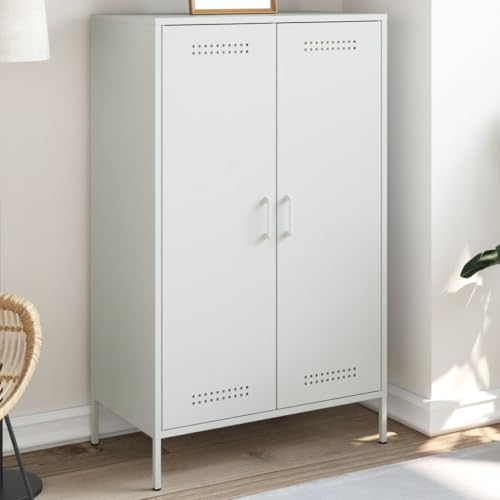 NQJIBUE Item-Highboard weiß 68x39x113 cm Stahl, Schränke & Aufbewahrung, Buffets & Sideboards NQJIBUE Item-Highboard weiß 68x39x113 cm Stahl, Schränke & Aufbewahrung, Buffets & Sideboards von NQJIBUE