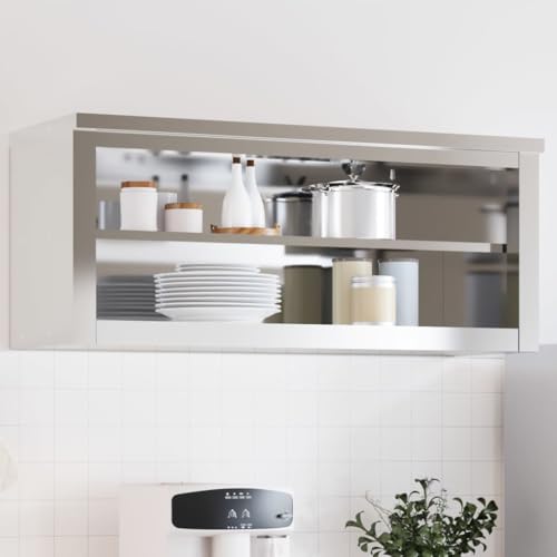 NQJIBUE Item-Küchen-Wandschrank mit Ablage, Edelstahl, Küche und Esszimmer, Lebensmittelaufbewahrung von NQJIBUE