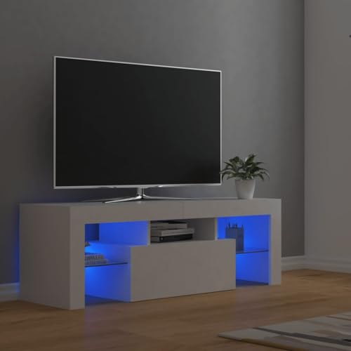 NQJIBUE Item-TV-Schrank mit LED-Leuchten Weiß 120x35x40 cm Entertainment Center & TV-Ständer NQJIBUE Item-TV-Schrank mit LED-Leuchten Weiß 120x35x40 cm Entertainment Center & TV-Ständer von NQJIBUE