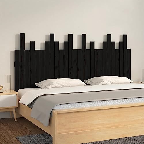 NQJIBUE Item-Wall Kopfteil Schwarz 166x3x80 cm Massivholz Kiefer Betten & Zubehör Kopfteile & Fußteile NQJIBUE Item-Wall Kopfteil Schwarz 166x3x80 cm Massivholz Kiefer Betten & Zubehör Kopfteile & Fußteile von NQJIBUE