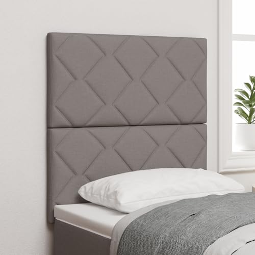 NQJIBUE Kopfteil Diamant Blöcke Design Taupe 80cm Stoff Kopfteil Diamant Blöcke Design Taupe 160cm Stoff von NQJIBUE