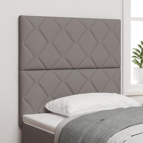 NQJIBUE Kopfteil Diamant Blöcke Design Taupe 90cm Stoff Kopfteil Diamant Blöcke Design Taupe 180cm Stoff von NQJIBUE