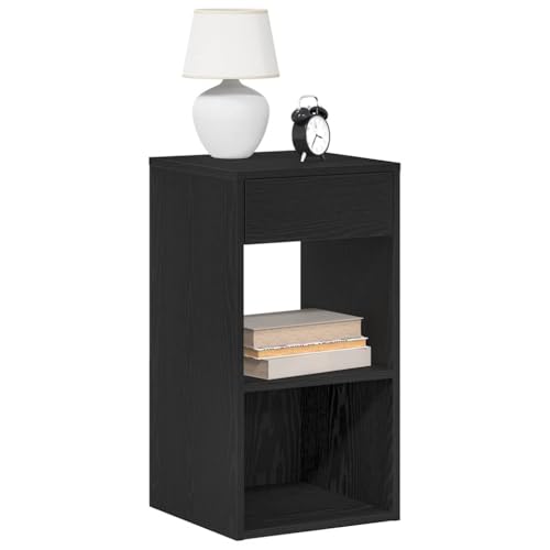 NQJIBUE Nachtkommode mit Schublade, 2 Stück, schwarze Eiche, 35 x 34 x 66,5 cm, Tische, Nachttische NQJIBUE Nachtkommode mit Schublade, 2 Stück, schwarze Eiche, 35 x 34 x 66,5 cm, Tische, Nachttische von NQJIBUE
