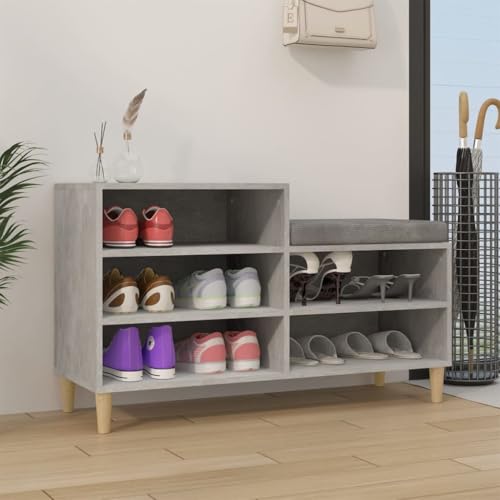 NQJIBUE Schuhschrank Betongrau 102x36x60 cm Holzwerkstoff NQJIBUE Schuhschrank Betongrau 102x36x60 cm Holzwerkstoff von NQJIBUE