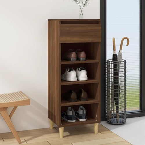 NQJIBUE Schuhschrank Braun Eiche 40x36x105cm Holzwerkstoff NQJIBUE Schuhschrank Braun Eiche 40x36x105cm Holzwerkstoff von NQJIBUE