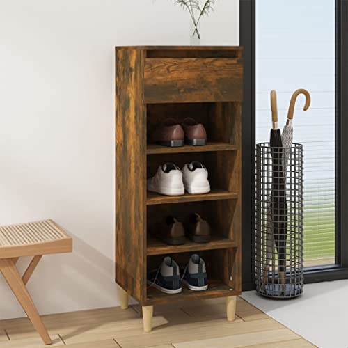 NQJIBUE Schuhschrank Räuchereiche 40x36x105cm Holzwerkstoff NQJIBUE Schuhschrank Räuchereiche 40x36x105cm Holzwerkstoff von NQJIBUE