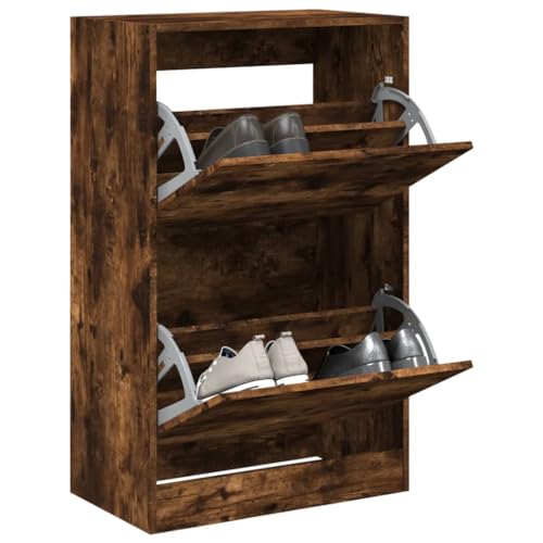 NQJIBUE Schuhschrank Räuchereiche 60x34x96,5 cm Holzwerkstoff NQJIBUE Schuhschrank Räuchereiche 60x34x96,5 cm Holzwerkstoff von NQJIBUE