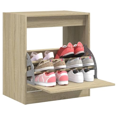 NQJIBUE Schuhschrank Sonoma Eiche 60x42x69 cm Holzwerkstoff NQJIBUE Schuhschrank Sonoma Eiche 60x42x69 cm Holzwerkstoff von NQJIBUE