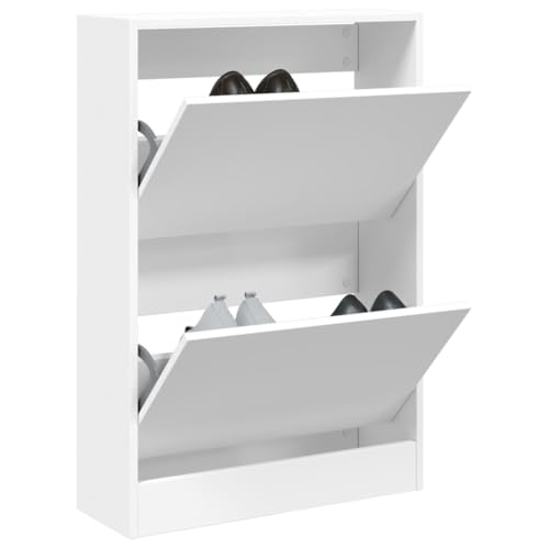 NQJIBUE Schuhschrank weiß 60x21x87,5 cm Holzwerkstoff NQJIBUE Schuhschrank weiß 60x21x87,5 cm Holzwerkstoff von NQJIBUE