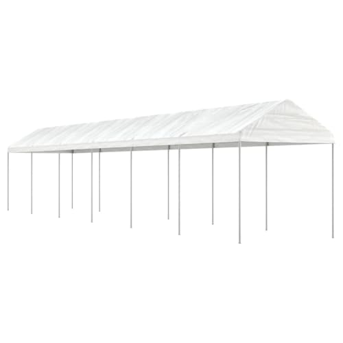 Pavillon mit Dach weiß 13,38 x 2,28 x 2,69 m Polyethylen Pavillon mit Dach weiß 13,38 x 2,28 x 2,69 m Polyethylen von NQJIBUE