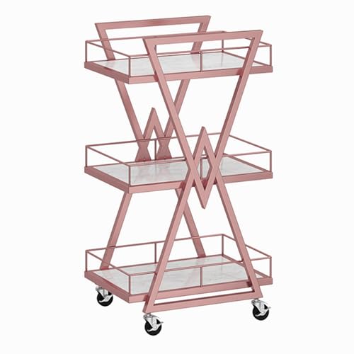 NQNFWCRJ Beauty Salon Three-Tier Tool Handwagen Metal Ironwork Frames Marble Pattern Partitions Bottom Equipped with Universal Casters NQNFWCRJ Beauty Salon Three-Tier Tool Handwagen Metal Ironwork Frames Marble Pattern Partitions Bottom Equipped with Universal Casters von NQNFWCRJ