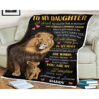 Löwin Decke Meiner Tochter Wird Dich Immer Im Herzen Tragen Stolz Auf Die Frau Zu Sein Du Meine Bist Liebst Daddy von NQNGA