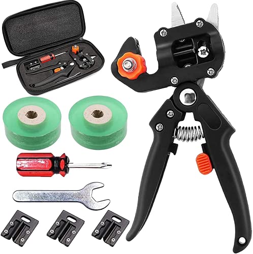 Garten Pfropfen Werkzeug Kit-Gartenarbeit Beschneiden Schere, Garten Schere Set für Anlage Zweig Reben Obst Bäume Pfropfen-Einschließlich Pfropfen Bänder, Pfropfen Messer und Ersatz Klingen von NRANSON
