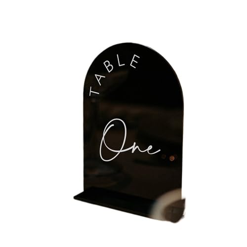Tabellennummern Tabelle Zahlen gebogene Tabelle Nummer Hochzeit Tisch Dekor Empfang Tischschilder (Tabelle 1-5) von NRBMZYEN