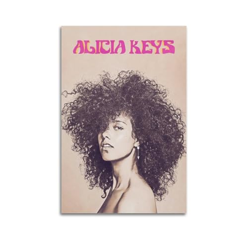 NRCKMIHRAE Alicia Keys, Promi-Poster, dekoratives Gemälde, Leinwand, Wandposter und Kunstdruck, moderne Familienschlafzimmer-Dekoration, Poster, 30 x 45 cm von NRCKMIHRAE