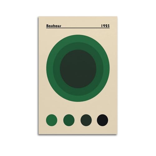 NRCKMIHRAE Bauhaus 1923 grünes Art-Deco-Poster, Schlafzimmer-Dekor, 20 x 30 cm von NRCKMIHRAE