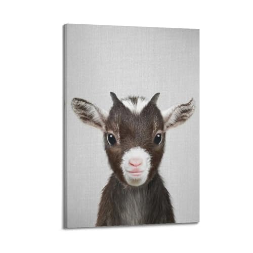 NRCKMIHRAE Dekoratives Poster, Motiv: Babyziege, dekoratives Gemälde, Leinwand, Wandposter und Kunstdruck, modernes Familienschlafzimmer, Dekoration, Poster, 20 x 30 cm von NRCKMIHRAE