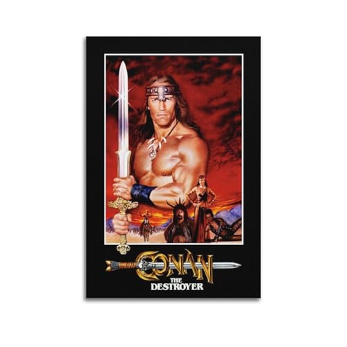 NRCKMIHRAE Filmposter, Motiv: Conan der Zerstörer, dekorative Malerei, Leinwand, Wandposter und Kunstdruck, moderne Familienschlafzimmer-Dekoration, Poster, 40 x 60 cm von NRCKMIHRAE