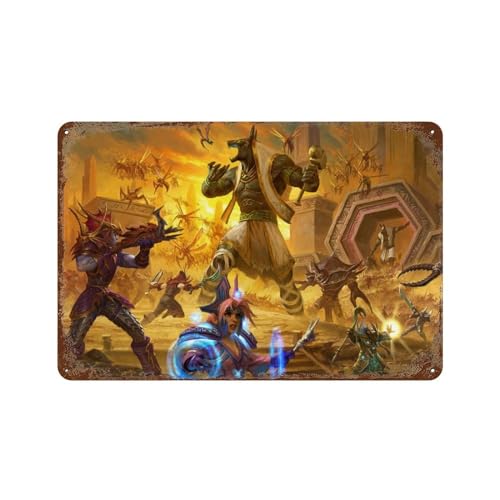 NRCKMIHRAE Game World of Warcraft Kriegsposter, Wanddekoration, Kunst, Metallblechposter, moderne Heimdekoration, Kunst, Metallposter, Hausbar, Laden, Dekorationen, Vintage-Schild, Geschenk, 20 x 30 von NRCKMIHRAE