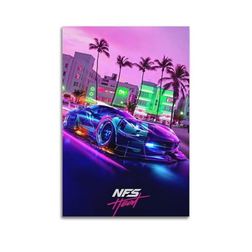 NRCKMIHRAE NFS Poster "Need For Speed", dekoratives Gemälde, Leinwand, Wandposter und Kunstdruck, moderne Familienschlafzimmer-Dekoration, Poster, 60 x 90 cm von NRCKMIHRAE