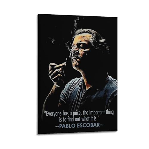 NRCKMIHRAE Pablo Escobar Poster, dekoratives Gemälde, Leinwand, Wandposter und Kunstdruck, moderne Familienschlafzimmer-Dekoration, Poster, 20 x 30 cm von NRCKMIHRAE