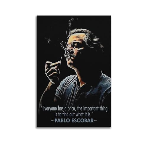 NRCKMIHRAE Pablo Escobar Poster, dekoratives Gemälde, Leinwand, Wandposter und Kunstdruck, moderne Familienschlafzimmer-Dekoration, Poster, 20 x 30 cm von NRCKMIHRAE