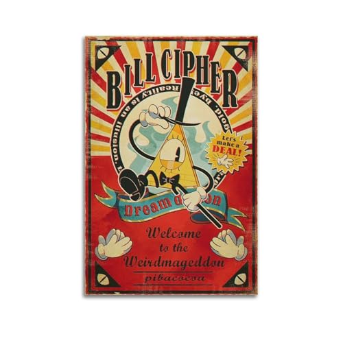 NRCKMIHRAE Poster, Motiv: De Gravity Falls, dekoratives Gemälde, Leinwand, Wandposter und Kunstdruck, moderne Familienschlafzimmer-Dekoration, Poster, 20 x 30 cm von NRCKMIHRAE