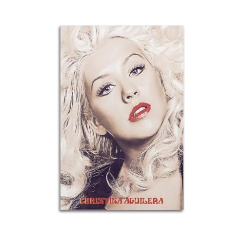 NRCKMIHRAE Poster, Motiv: Sängerin Christina Aguilera, dekoratives Gemälde, Leinwand, Wandposter und Kunstdruck, moderne Familienschlafzimmer-Dekoration, Poster, 40 x 60 cm von NRCKMIHRAE