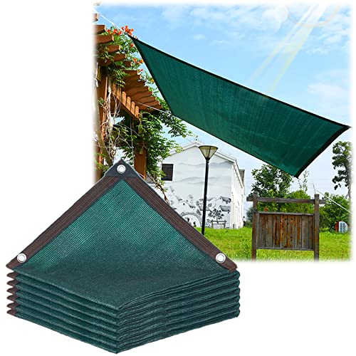 Sonnenschutz Netz Schattennetz Garten, UV-Schutz Sonnensegel, Schattierungsnetz Mit Ösen Für Balkon Terrasse Scheune Carport Zwinger Pergola Hühnerstall (Color : Dunkelgrün, Size : 2x5m/6.6x16.4ft) von NRQCJM