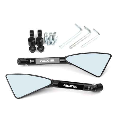NRTNRFQW Motorrad-Rückspiegel GROM MSX125 MSX 125 2014-2018 Motorradspiegel CNC-Seitenrückspiegel(Schwarz) von NRTNRFQW