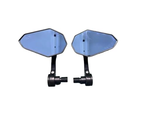 NRTNRFQW Motorrad-Rückspiegel Motorrad Lenker End Spiegel Für MT-07 MT-09 MT10 R6 R1 FZ1/FZS1000 FZ6 FZ6R XJ6 TMAX530 TMAX500(1Pair B) von NRTNRFQW