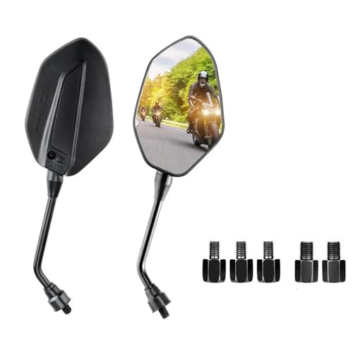 NRTNRFQW Motorrad-Rückspiegel Motorradspiegel Emark-geprüfter Seitenspiegel M10 M8 Universal-Rückspiegel MT07 MT 09 Teil(002) von NRTNRFQW